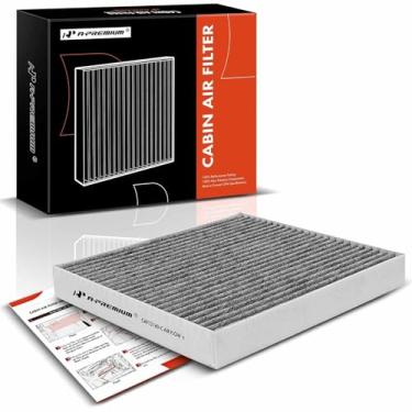 Imagem de A-Premium Filtro de ar de cabine, serve para veículos Hyundai e Kia CF10709, Kona, Tucson, Veloster, Venue, Seltos, Soul, Sportage, se encaixa como OEM, até 99% de eficiência de filtragem, com carbono ativado