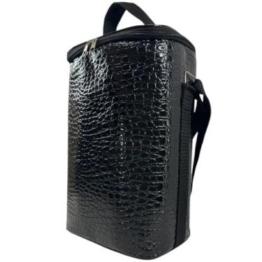 Imagem de Bolsa Sacola Térmica Cooler Praia Passeio Bag Marmita Cerveja Vinho Gelo(BAG2 - CROCO PRETO)