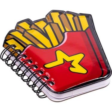 Imagem de Caderneta Espiral Capa Dura FAST Food 3D 80 Folhas (pacote com 4) - BR