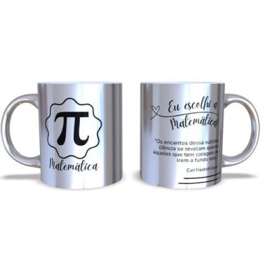 Imagem de Caneca Eu escolhi a Matemática - Guedes Educativa, Prata