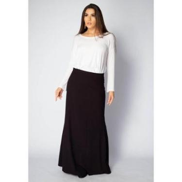 Imagem de Saia Longa Malha Sereia Preta - GG-Veste do 46 ao 48-Feminino