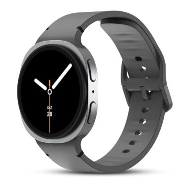 Imagem de Pulseira esportiva de substituição de silicone macio compatível com Samsung Galaxy Watch 8 de 40 mm e 44 mm/Galaxy Watch 8 Classic de 46 mm e mulheres