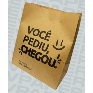 Imagem de Saco de Papel Kraftt Delivery C/ Impressão 50 unidades PP - Eh Embalag