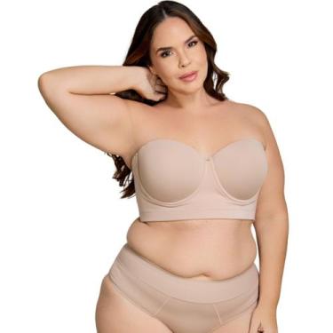 Imagem de Sutia Plus Size sem alça Power Sustentacao Conforto Com Bojo Removivel