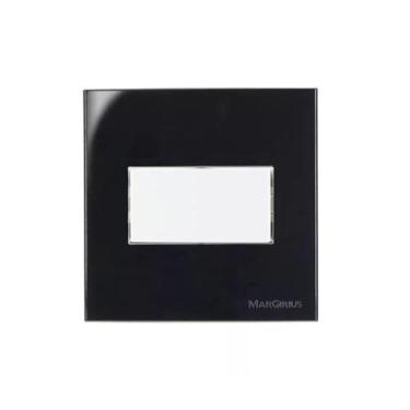 Imagem de Interruptor Simples 10a 250v Embutir Preto Movel Drywall Granito Pedra