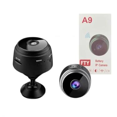 Imagem de Câmera Espiã Mini HD Wi-Fi com Sensor de Presença, Visão Noturna e Suporte de Encaixe, Resolução 1980x1080p, Preto