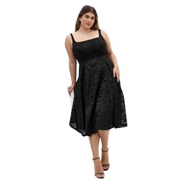 Imagem de City Chic Vestido feminino plus size - Jacklynn Midi, Preto, 52