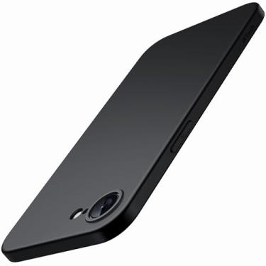 Imagem de JETech Capa Fina para iPhone 16e 6,1 Polegadas 2025 com Lente de Câmera Proteção Total, Capinha de Ultrafina Leve Acabamento Fosco Case Protetora Minimalista para Telefone (Preto)