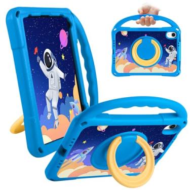 Imagem de Capa infantil para iPad mini 7 (A17 Pro) 2024 / iPad mini 6 2021, capa infantil giratória 360 leve à prova de choque com suporte, capa adequada para crianças para iPad mini 6ª/7ª geração de 8,3