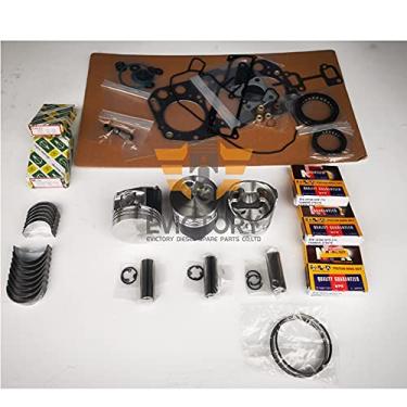 Imagem de Kit de reconstrução de motor 3TNV80F 3TNV80 para rolamento de junta de anel de pistão yanmar + válvula + guia de válvula + assento da válvula