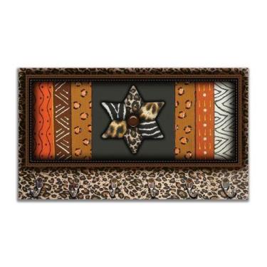 Imagem de Cabideiro De Parede Porta Colar Chaves Cintos Toalhas Onçinha - FORMAL