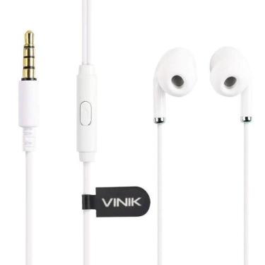 Imagem de Fone De Ouvido Sound Pods Branco Com Microfone Cabo 1.2m - VINIK