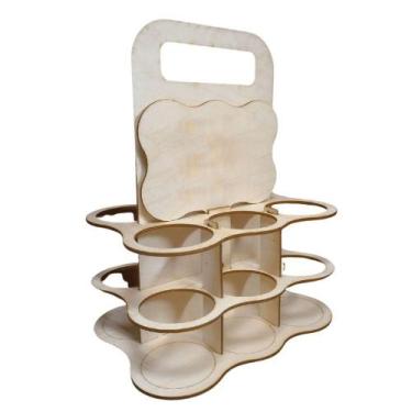 Imagem de Porta Garrafa Mdf 6 Lugares Suporte Cerveja - LENOBRE