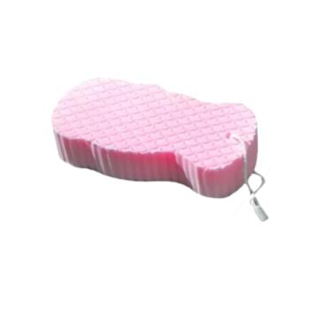 Imagem de Esponja esfoliante macia, 140mm x 68mm x 28mm, Textura Ondulada, Design Ergonômico