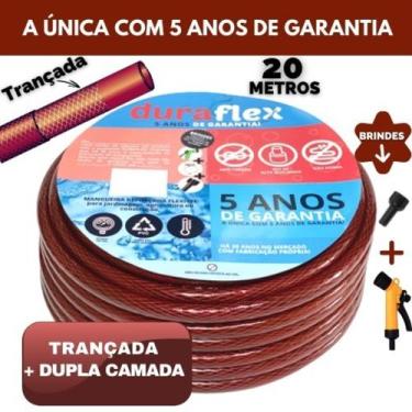 Imagem de Mangueira De Jardim Trançada Antitorção 1/2 X 2mm 20 Metros - DuraFlex