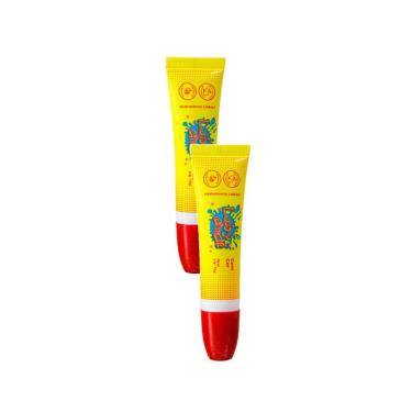 Imagem de Kit 2 Hidratante Labial Laby Chiclé com Cor Sabor Morango 10g