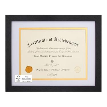 Imagem de Moldura para quadro de embarque de 28 x 35 cm com vidro resistente a estilhaços – use como moldura para fotos de 20 x 26 cm com tapete duplo ou 28 x 35 sem tapete, moldura de mesa ou parede (preto)