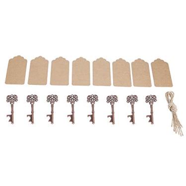 Imagem de Conjunto de 12 Abridores de Garrafas, Em Forma de Chave, Antigo, Com Etiqueta, Elegante, Fácil de Transportar, Pode Ser Preso a um Chaveiro, Perfeito como Presente, Casamento,