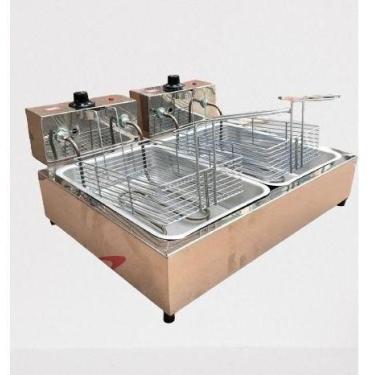 Imagem de Fritadeira Elétrica 12 litros 2 cubas em inox - Magfryer Inox, 220V, i