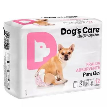 Imagem de Fralda Descartável para Cães Fêmeas Tamanho M com 12 unidades Dog`s Care