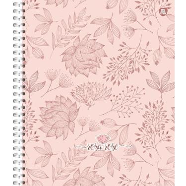 Imagem de Caderno Universitário Duplex Animativa, 1 matéria, 80 folhas, Gramatura 90, Capa Dura - Hot Stamping, Rosa Rose, Pacote com 4
