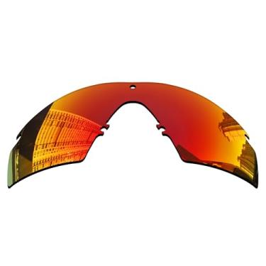 Imagem de Acefrog Lentes de reposição polarizadas de 1,5 mm para óculos de sol Oakley Si Ballistic M Frame 2.0/3.0, material atualizado, resistente a impactos - espelhado polarizado vermelho fogo - 1,5 mm