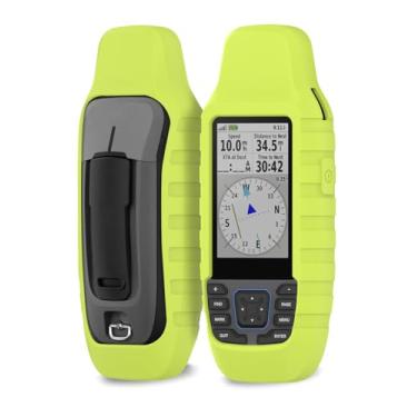 Imagem de Capa para Garmin GPSMAP 79S / 79SC, navegador GPS portátil ao ar livre, capa protetora de silicone macio, à prova de choque, poeira e antiarranhões, verde neon