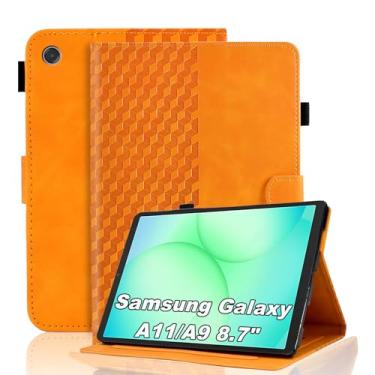 Imagem de Varohix Capa para Samsung Galaxy Tab A11/A9 modelo de 8,7 polegadas (SM-X110/X115/X117), proteção de visualização em vários ângulos, capa magnética de couro PU, suporte ajustável, capa dobrável para