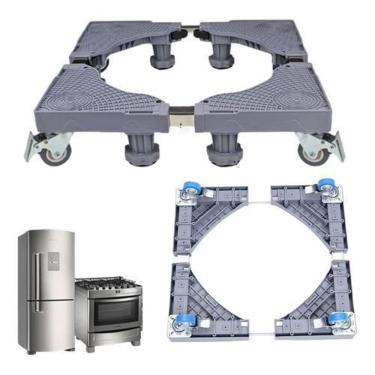 Imagem de Suporte Geladeira Maquina De Lavar Lava E Seca 4 Pé 4 Roda