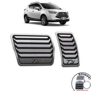 Imagem de Pedaleira Automático Jac T5 2016 A 2019 Em Aço Inox Preto