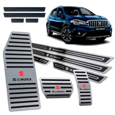 Imagem de S-cross 2017/2019 Soleira Pedaleira Descanso Preto Relevo