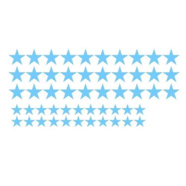 Imagem de Cartela Adesivo Decorativo Estrela Estrelinha - Azul Céu - Jhow Adesiv
