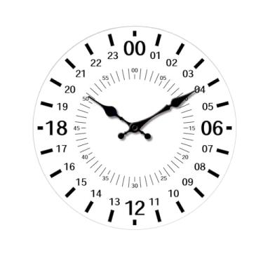 Imagem de XLWLLNJ Relógio de Parede Decorativo de 11,69 Polegadas, Moderno, Silencioso, Anti-taque, Relógio de Madeira Rústico, Fácil de Pendurar, Ideal para a En, Branco, Tamanho real