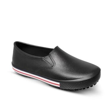 Imagem de Tênis Unissex Profissional SoftWorks Antiderrapante Enfermagem Confortavel Para Trabalho EPI CA 37212 EVA BB80 (Preto Com Listra Vermelha, BR, Adulto, Numérico, 35)