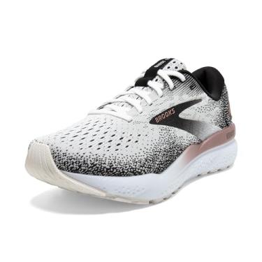 Imagem de Brooks Tênis de corrida feminino Ghost 16 Neutral, Branco/preto/ouro rosa, 39