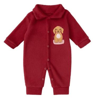 Imagem de Macacão De Inverno Bebê Em Plush Bordado 0-9 Meses Quentinho - Koala B