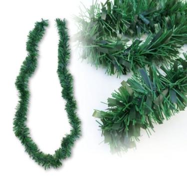 Imagem de Enfeite Natal Festão Verde Preenchido Grosso Decoração 2 Metros Volumosa Com Acabe Árvores Vazias Denso Natalina Aramado Decorativo Flexível Médio Para Árvore Corrimão Completa (1)