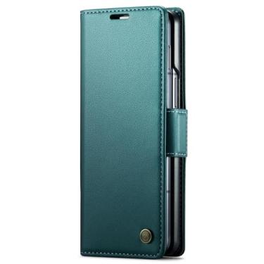 Imagem de Umiup Capa carteira para Samsung Galaxy S24ultra/S24plus/S24, capa flip de couro PU com suporte de cartão com bloqueio de RFID, capa de telefone à prova de choque, verde, S24 Ultra