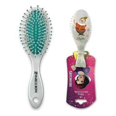 Imagem de Escova De Cabelo Oval Sete Anões Mestre Marco Boni Ref 7233 Verde