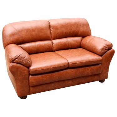 Imagem de Sofá 2 Lugares 160cm Laura Couro Marrom Envelhecido - Gran Belo