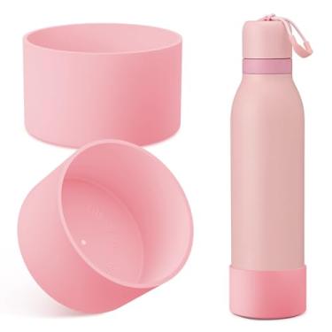 Imagem de Bota de silicone 2 peças para garrafa de água Owala FreeSip Sway 850 g e 1,134 g, copo de 1,134 g e torção de 680 g, capa protetora antiderrapante para acessórios de garrafa de água de aço inoxidável