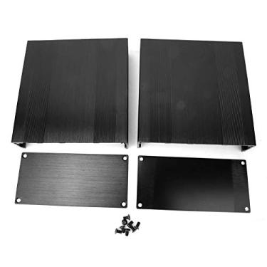 Imagem de Hyuduo Caixa Eletromagnética de Resfriamento de Alumínio para Amplificador GPS, Design de Tipo Dividido, Acabamento Profissional, 2 Pacote - Adequado para Projetos de Refrigeração Eletrônica e DIY