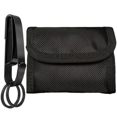 Imagem de Bolsa de luva tática + porta-chaves para cinto de serviço, porta-luvas descartáveis de látex duplo dobrado de segurança policial bombeiro EMS EMT paramédicos primeiros socorristas acessórios para