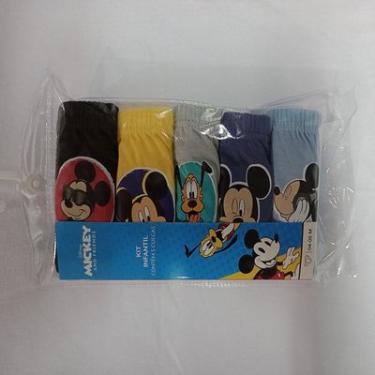Imagem de KIT 5 CUECAS INFO DISNEY MICKEY 02 PRETO, AMARELO, CINZA, AZ ESCURO, AZ CLARO TAM G
