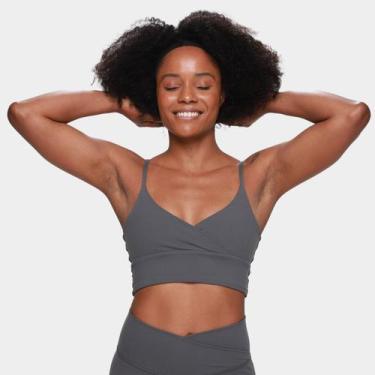 Imagem de Top Fila Alça Fina Touch Gym Feminino, Grafite, M