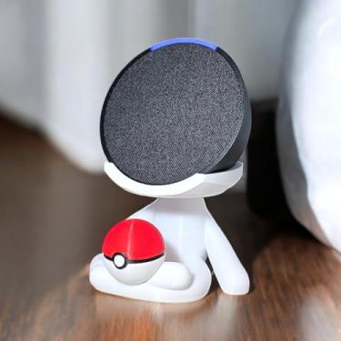 Imagem de Suporte Alexa Echo POP. Robert Bolinha. Presente, decoração, som, stand de mesa Amazon, música, hobbie