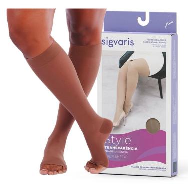 Imagem de Meia 3/4 Compressiva | Sigvaris Ever Sheer | 20-30 mmhg - Café