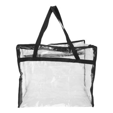 Imagem de Pssopp Saco de Armazenamento de Roupas Transparente, Organizador de Armário Portátil Multifuncional ou Saco de Movimento Com Zíper e Alça para Edredom de Cama (S)