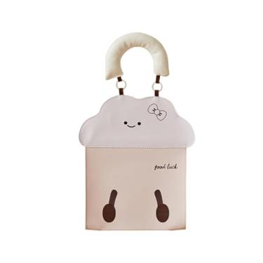 Imagem de Bothyi Porta-papel Higiênico Fofo, Organizador Portátil Divertido Feito de Couro PU, Suporte de Parede Reutilizável para Pendurar No Carro, em Casa E No Banh, Rosa