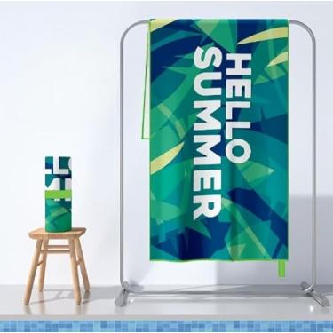 Imagem de Toalha de praia fina e leve de microfibra, sem areia, secagem rápida, absorventes e toalhas compactas para piscina, acampamento, acessórios de praia, coisas de viagem, itens essenciais de férias